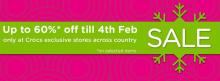 Crocs End Of Season Sale - Upto 60% off till 4 February 2013 at Crocs exclusive stores across India