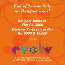 End of season sale on Designer Wear at Evolv, Express Avenue, Chennai