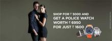 Shop for Rs.5000 at Lifestyle and get a Police watch worth Rs.6950 for just Rs.1600