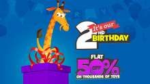 Toys"R"US B'day Sale-A-Bration - Flat 50% off  4th - 6th October 2019