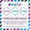 June Flash Sale at evolv on Summer Fashion from 15 to 17 June 2012