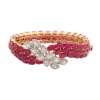 Bracelet by ANMOL crafted in 18 K gold and set with rubies, marquise, drop diamonds and round brilliant diamonds