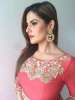 Actress Zareen Khan wearing Garo by Priyangsu & Sweta & Jewellery by Shillpa Purii for an event in Pune